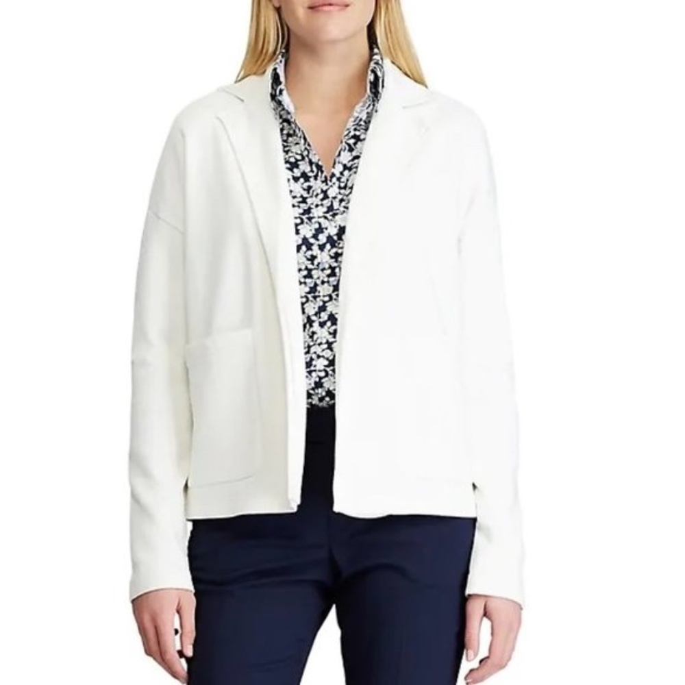 Chaps ​Open-Front Cotton-Blend Jacket